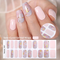 20-Tip Gradient French Semi-Cured Gel Nail Stickers | Ombre French Nail Strips