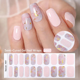 20-Tip Gradient French Semi-Cured Gel Nail Stickers | Ombre French Nail Strips