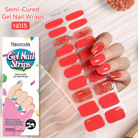 20-Tip Glitter Line Semi-Cured Gel Nail Stickers | Sparkle Strip Nail Art