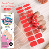 20-Tip Glitter Line Semi-Cured Gel Nail Stickers | Sparkle Strip Nail Art