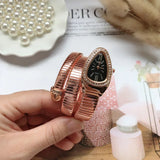 Serpentine Quartz Watch for Women | Elegant Snake Chain Timepiece