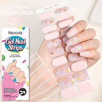20-Tip Glitter Line Semi-Cured Gel Nail Stickers | Sparkle Strip Nail Art