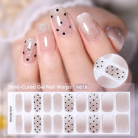 20-Tip Gradient French Semi-Cured Gel Nail Stickers | Ombre French Nail Strips