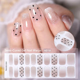 20-Tip Gradient French Semi-Cured Gel Nail Stickers | Ombre French Nail Strips