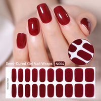 20-Tip Gradient French Semi-Cured Gel Nail Stickers | Ombre French Nail Strips