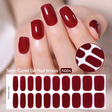 20-Tip Gradient French Semi-Cured Gel Nail Stickers | Ombre French Nail Strips