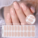 20-Tip Gradient French Semi-Cured Gel Nail Stickers | Ombre French Nail Strips
