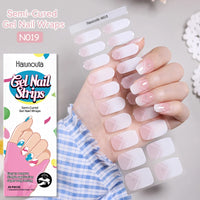 20-Tip Glitter Line Semi-Cured Gel Nail Stickers | Sparkle Strip Nail Art