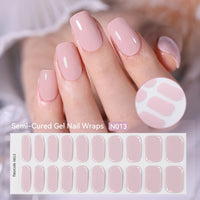 20-Tip Gradient French Semi-Cured Gel Nail Stickers | Ombre French Nail Strips