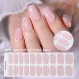 20-Tip Gradient French Semi-Cured Gel Nail Stickers | Ombre French Nail Strips