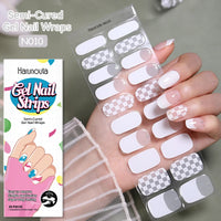 20-Tip Glitter Line Semi-Cured Gel Nail Stickers | Sparkle Strip Nail Art