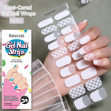 20-Tip Glitter Line Semi-Cured Gel Nail Stickers | Sparkle Strip Nail Art