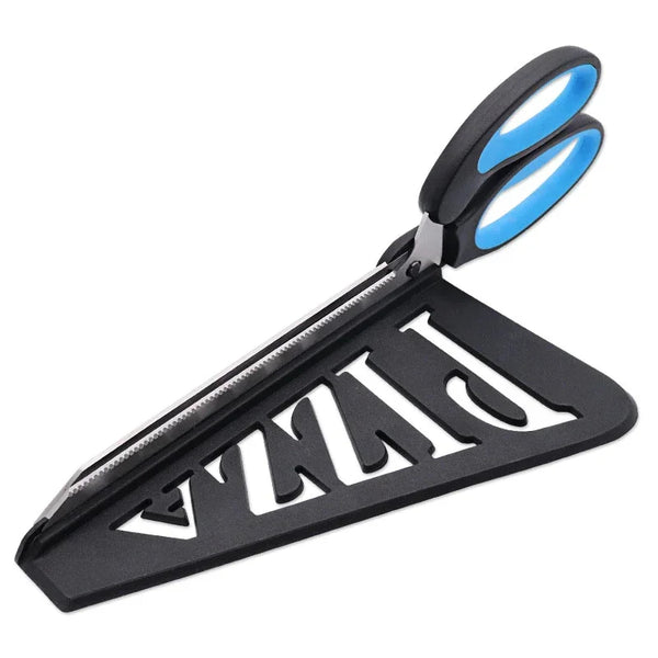 Pizza Scissors with Server Tray | 2-in-1 Pizza Cutter & Serving Tool