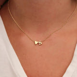 Tiny Heart Dainty Initial Necklace | Minimalist Letter Charm Jewelry