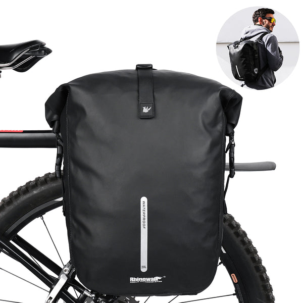 Rhinowalk 20L Waterproof Bike Pannier Bag | Rear Rack Bike Storage