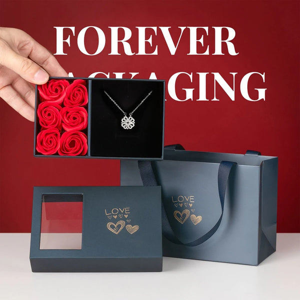Four-Leaf Clover Magnetic Pendant Necklace | Lucky Charm Jewelry for Men & Women