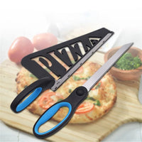 Pizza Scissors with Server Tray | 2-in-1 Pizza Cutter & Serving Tool