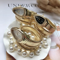 Serpentine Quartz Watch for Women | Elegant Snake Chain Timepiece