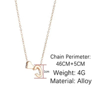 Tiny Heart Dainty Initial Necklace | Minimalist Letter Charm Jewelry