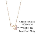 Tiny Heart Dainty Initial Necklace | Minimalist Letter Charm Jewelry