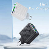 6-in-1 USB Charger Station – Multi-Port Fast Charging Hub