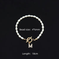 Pavé Zircon Initial Bracelet | 26 Alphabet Charm Personalized Jewelry