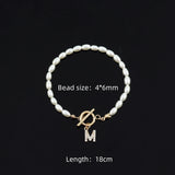 Pavé Zircon Initial Bracelet | 26 Alphabet Charm Personalized Jewelry