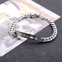 His & Her King & Queen Couple Bracelet Set | Matching Jewelry for Partners