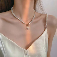 Imitation Pearl Pendant Necklace | Elegant Faux Pearl Jewelry