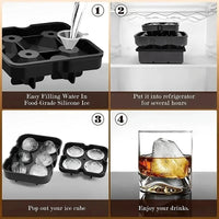 Silicone Ice Ball Mold Tray | Slow-Melt Sphere Ice Maker