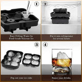 Silicone Ice Ball Mold Tray | Slow-Melt Sphere Ice Maker