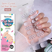 20-Tip Glitter Line Semi-Cured Gel Nail Stickers | Sparkle Strip Nail Art