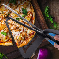 Pizza Scissors with Server Tray | 2-in-1 Pizza Cutter & Serving Tool