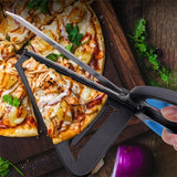 Pizza Scissors with Server Tray | 2-in-1 Pizza Cutter & Serving Tool