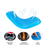 Elastic Gel Cushion | Pressure Relief Seat Cushion for Back & Spine Support