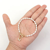 Pavé Zircon Initial Bracelet | 26 Alphabet Charm Personalized Jewelry