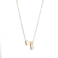 Tiny Heart Dainty Initial Necklace | Minimalist Letter Charm Jewelry
