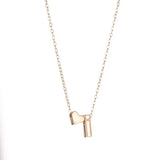 Tiny Heart Dainty Initial Necklace | Minimalist Letter Charm Jewelry
