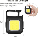 COB Keychain Work Light | Ultra Bright Portable Mini Flashlight with Keyring