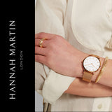 Hannah Martin Women’s Watch & Bracelet Set | Elegant Matching Timepiece Jewelry
