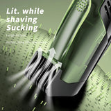 Vacuum Beard Trimmer with Built-In Hair Collection | Mess-Free Grooming Kit with Adjustable Length Settings
