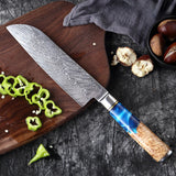 7″ Santoku Knife VG 10 Damascus Steel – Premium Kitchen Chef Blade