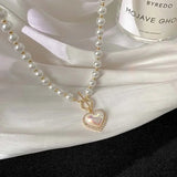 Imitation Pearl Pendant Necklace | Elegant Faux Pearl Jewelry