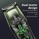 Vacuum Beard Trimmer with Built-In Hair Collection | Mess-Free Grooming Kit with Adjustable Length Settings