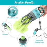 Portable Dog Poop Scooper with Built-In Waste Bag Dispenser