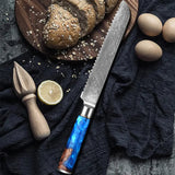 Damascus 7-Inch Steel Bread Slicer – Premium Baking & Kitchen Knife