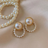 CC Style Pearl Vintage Drop Earrings | Classic Luxury Jewelry