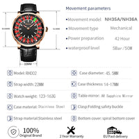Roulette Wheel Style Watch | Unique Casino-Inspired Timepiece