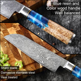7″ Santoku Knife VG 10 Damascus Steel – Premium Kitchen Chef Blade