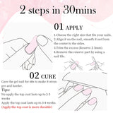 20-Tip Gradient French Semi-Cured Gel Nail Stickers | Ombre French Nail Strips